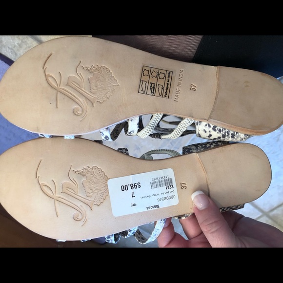 Snakeskin lace up Sandals - Picture 5 of 6